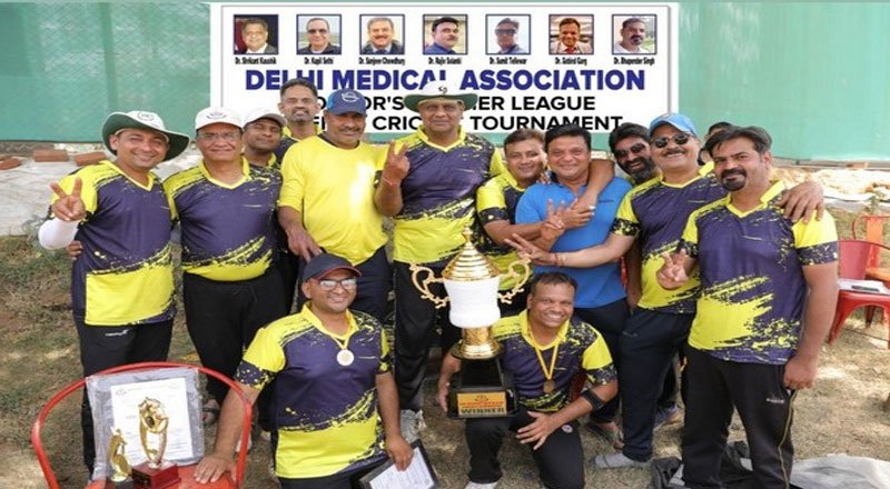Delhi doctors mark the victory in DMA Legends Cricket Tournament 2022