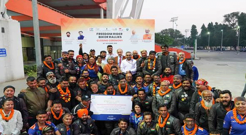Fit India Freedom Rider Biker Rallies successfully culminates at JLN Stadium
