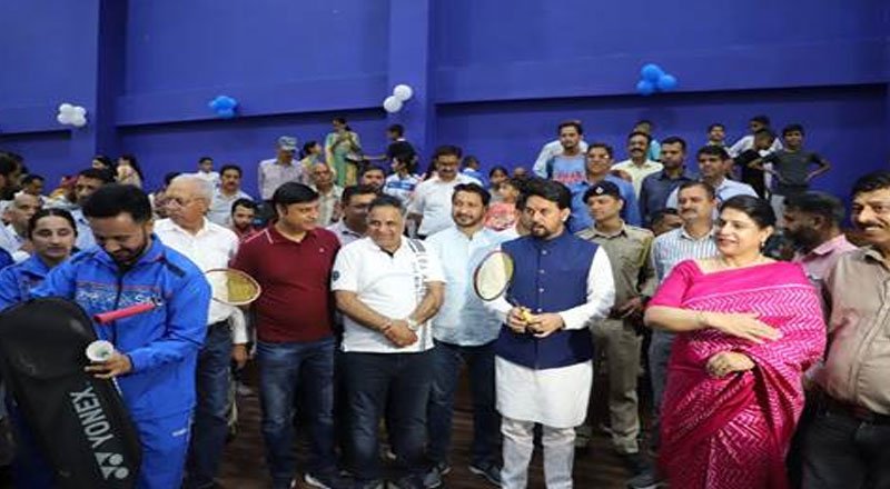 Shri Anurag Singh Thakur Inaugurates Badminton court mats, Judo hall and Boxing hall at NCOE Hamirpur
