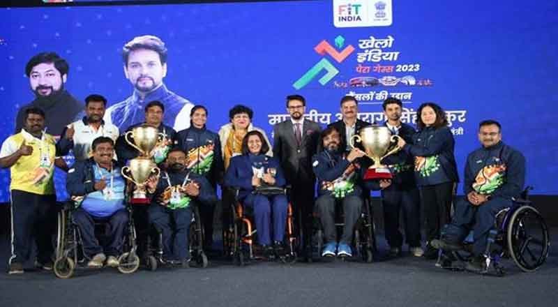 Union Sports minister Shri  Anurag Singh Thakur declares the Para Khelo India games closed