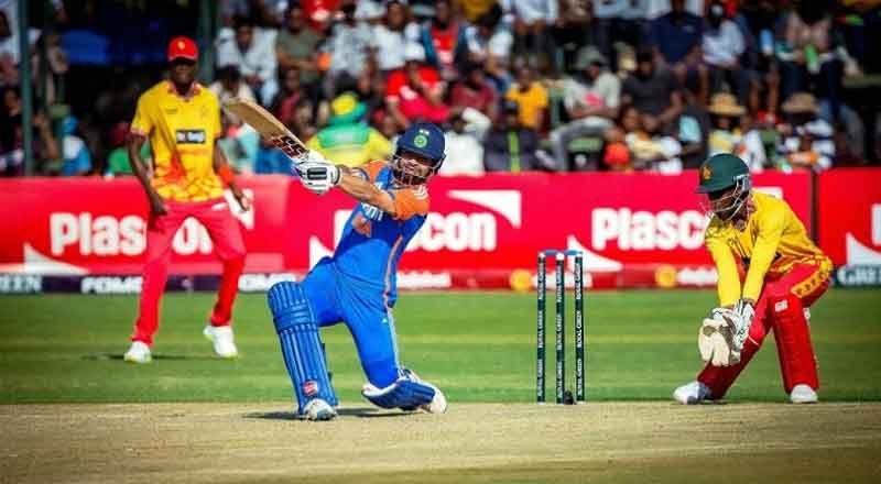 India Dominates Zimbabwe with a 100-Run Victory in Second T20 International